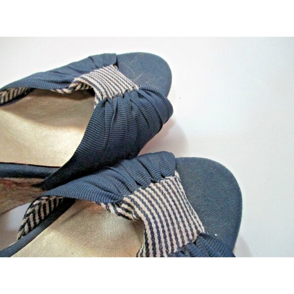Seychelles Navy Blue Peep-Toe Espadrilles - NWOB - Size 7.5 - Picture 11 of 11